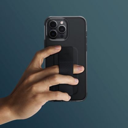 Uniq Heldro Mount Case - хибриден удароустойчив кейс с лента за ръка за iPhone 14 Pro (черен) 4