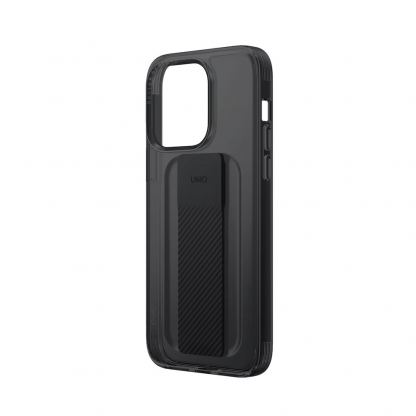 Uniq Heldro Mount Case - хибриден удароустойчив кейс с лента за ръка за iPhone 14 Pro (черен) 7