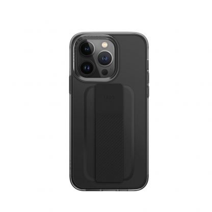 Uniq Heldro Mount Case - хибриден удароустойчив кейс с лента за ръка за iPhone 14 Pro (черен) 8