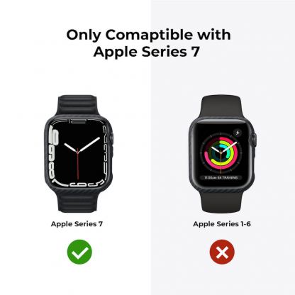 Pitaka Aramid Fiber Air Case - кевларен кейс за Apple Watch 7 45мм, Apple Watch 8 45мм (черен) 2