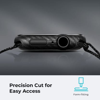 Pitaka Aramid Fiber Air Case - кевларен кейс за Apple Watch 7 45мм, Apple Watch 8 45мм (черен) 5