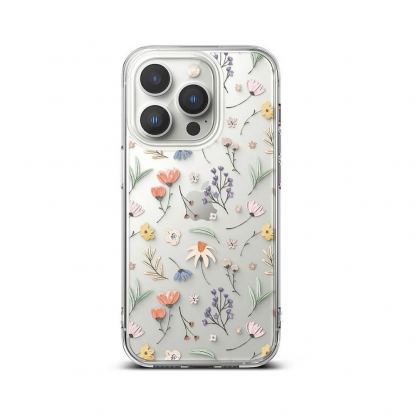 Ringke Fusion Dry Flowers Case - дизайнерски хибриден удароустойчив кейс за iPhone 14 Pro (прозрачен)  10