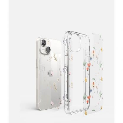 Ringke Fusion Dry Flowers Case - дизайнерски хибриден удароустойчив кейс за iPhone 14 (прозрачен)  6