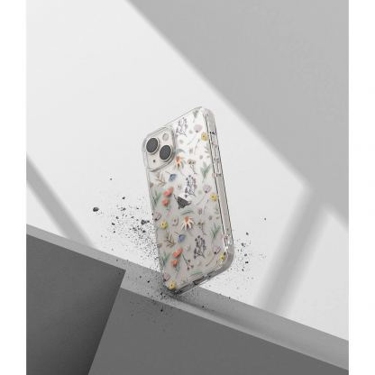 Ringke Fusion Dry Flowers Case - дизайнерски хибриден удароустойчив кейс за iPhone 14 (прозрачен)  9