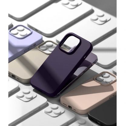 Ringke Soft Silicone Case - силиконов (TPU) калъф за iPhone 14 Pro (тъмнолилав) 7