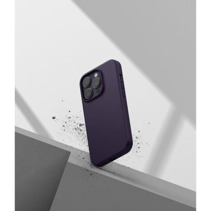 Ringke Soft Silicone Case - силиконов (TPU) калъф за iPhone 14 Pro (тъмнолилав) 11