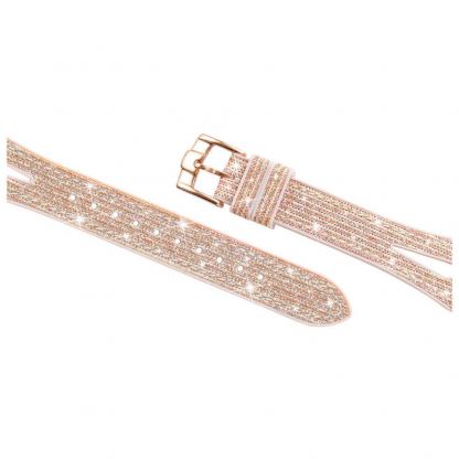 Kingxbar New Chameleon Band - силиконова каишка с кристали за Apple Watch 42мм, 44мм, 45мм, 46мм, Ultra 49мм (златист-розов) 10