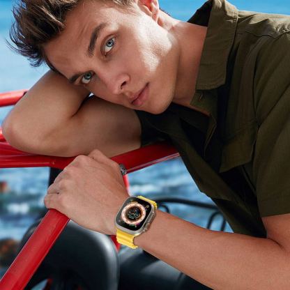 Tech-Protect Iconband Pro Silicone Sport Band - силиконова каишка за Apple Watch 42мм, 44мм, 45мм, Ultra 49мм (жълт) 6