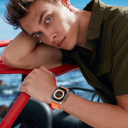 Tech-Protect Iconband Pro Silicone Sport Band - силиконова каишка за Apple Watch 42мм, 44мм, 45мм, 46мм, Ultra 49мм (оранжев) 6