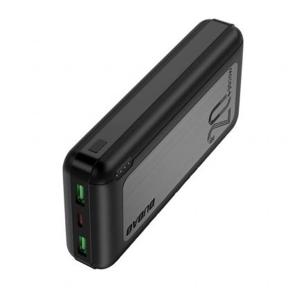 Dudao K12PQPlus Power Bank 20000mAh 20W PD - външна батерия с два USB-A и един USB-C изходи и технология за бързо зареждане (черен) 5