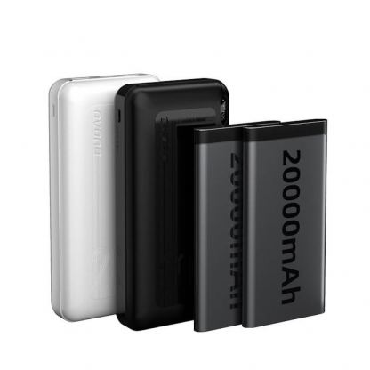 Dudao K12PQPlus Power Bank 20000mAh 20W PD - външна батерия с два USB-A и един USB-C изходи и технология за бързо зареждане (черен) 6