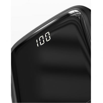 Baseus Qpow Digital Display Power bank with USB-C cable 15W (PPQD-A01) - външна батерия 10000 mAh с вграден USB-C кабел и USB-C, USB-A и Lightning портове (черен) 3