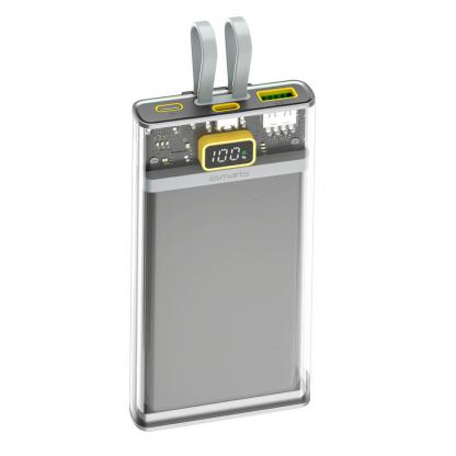 4smarts Power Bank Lucid Dual Cord 10000 mAh 22.5W - външна батерия с вградени USB-C и Lightning кабели, USB-A и USB-C изходи с технология за бързо зареждане (сив) 8