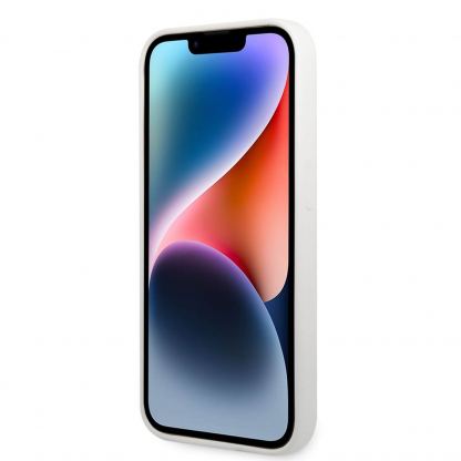 Karl Lagerfeld Liquid Silicone Choupette NFT Case - дизайнерски силиконов кейс за iPhone 14 Pro Max (бял) 4