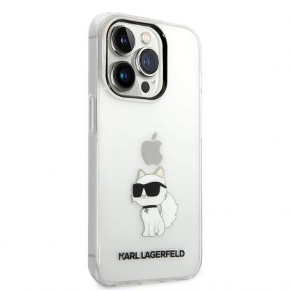 Karl Lagerfeld IML Choupette NFT Case - дизайнерски силиконов кейс за iPhone 14 Pro Max (прозрачен) 3