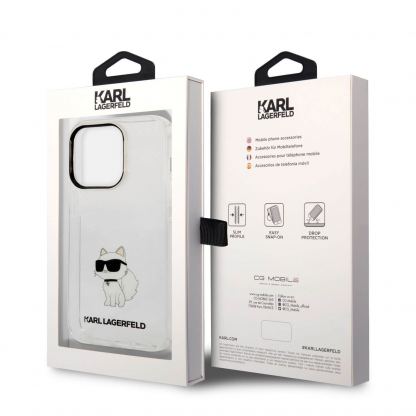Karl Lagerfeld IML Choupette NFT Case - дизайнерски силиконов кейс за iPhone 14 Pro Max (прозрачен) 6
