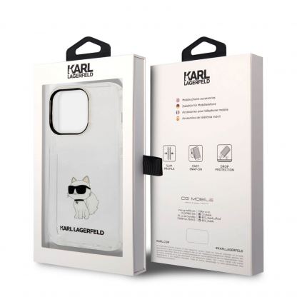 Karl Lagerfeld IML Choupette NFT Case - дизайнерски силиконов кейс за iPhone 14 Pro Max (прозрачен) 6