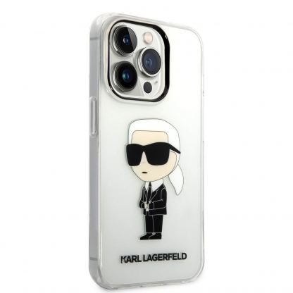 Karl Lagerfeld IML Ikonik NFT Case - дизайнерски силиконов кейс за iPhone 14 Pro Max (прозрачен) 3