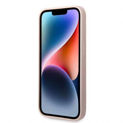 Karl Lagerfeld Liquid Silicone Ikonik NFT Case - дизайнерски силиконов кейс за iPhone 14 Pro (розов) 4