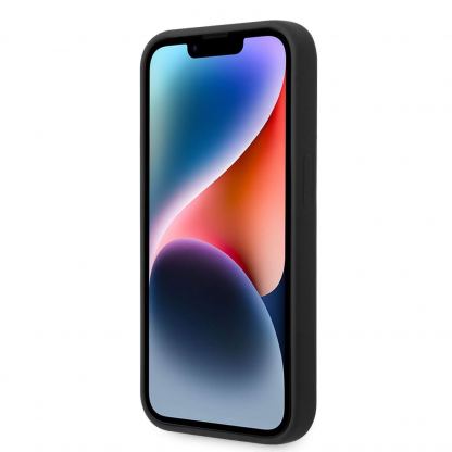 Karl Lagerfeld Liquid Silicone Ikonik NFT Case - дизайнерски силиконов кейс за iPhone 14 Pro (черен) 4