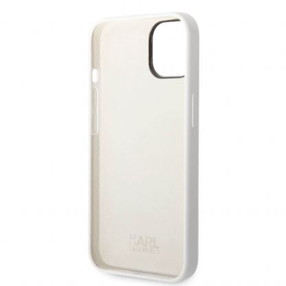 Karl Lagerfeld Liquid Silicone Choupette NFT Case - дизайнерски силиконов кейс за iPhone 14 (бял) 5