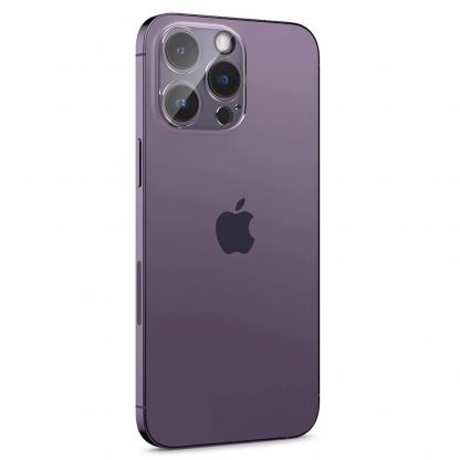 Spigen Optik Lens Protector - комплект 2 броя предпазни стъклени протектора за камерата на iPhone 14 Pro, iPhone 14 Pro Max (прозрачен) 8