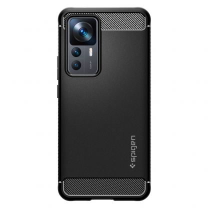 Spigen Rugged Armor Case - тънък качествен силиконов (TPU) калъф за Xiaomi 12T, Xiaomi 12T Pro (черен) 5