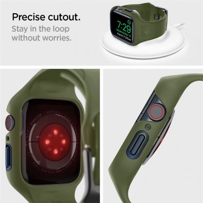 Spigen Liquid Air Pro Case - удароустойчив TPU кейс с вградена каишка за Apple Watch 45мм (зелен) 13