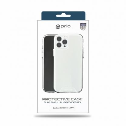 Prio Protective Hybrid Cover - хибриден кейс с най-висока степен на защита за Samsung Galaxy S23 Ultra (прозрачен) 2