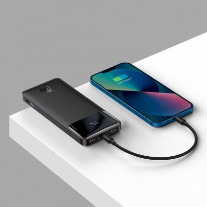 Baseus Bipow Digital Display Power Bank 20W 10000 mAh (PPBD050301) - външна батерия с 1xUSB-C и 2xUSB-A изходи с технология за бързо зареждане (черен) 8