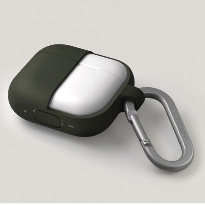 Uniq Vencer Silicone Hang Case - силиконов (TPU) калъф с карабинер и силиконово въженце за Apple AirPods Pro 2 (оранжев) 8