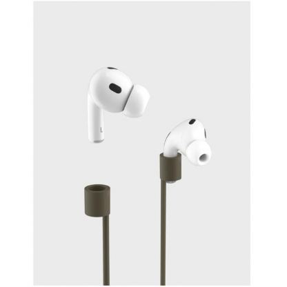 Uniq Vencer Silicone Hang Case - силиконов (TPU) калъф с карабинер и силиконово въженце за Apple AirPods Pro 2 (оранжев) 9