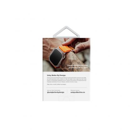 Uniq Garde Hybrid Apple Watch Case - качествен силиконов (TPU) кейс с вграден протектор за дисплея на Apple Watch Ultra 49мм (черен-прозрачен) 6