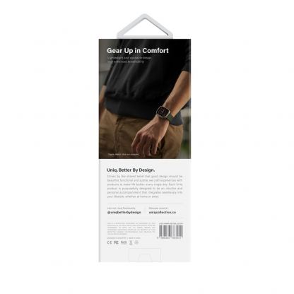 Uniq Revix Silicone Magnetic Strap - двулицевва магнитна силиконова каишка за Apple Watch 42мм, 44мм, 45мм, 46мм, Ultra 49мм (тъмносин-сив) 5