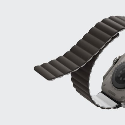 Uniq Revix Silicone Magnetic Strap - двулицевва магнитна силиконова каишка за Apple Watch 42мм, 44мм, 45мм, 46мм, Ultra 49мм (сив-бял) 3