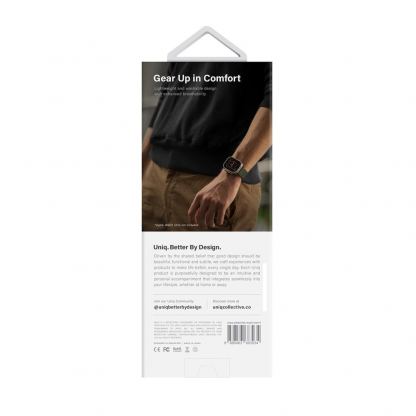 Uniq Revix Silicone Magnetic Strap - двулицевва магнитна силиконова каишка за Apple Watch 42мм, 44мм, 45мм, 46мм, Ultra 49мм (сив-бял) 6