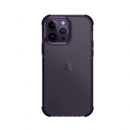 Uniq Combat Case - хибриден удароустойчив кейс за iPhone 14 Pro Max (лилав-прозрачен) 2
