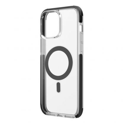Uniq Combat MagClick Case - хибриден удароустойчив кейс за с MagSafe за iPhone 14 Pro Max (черен-прозрачен) 3