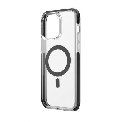 Uniq Combat MagClick Case - хибриден удароустойчив кейс за с MagSafe за iPhone 14 Pro (черен-прозрачен) 3