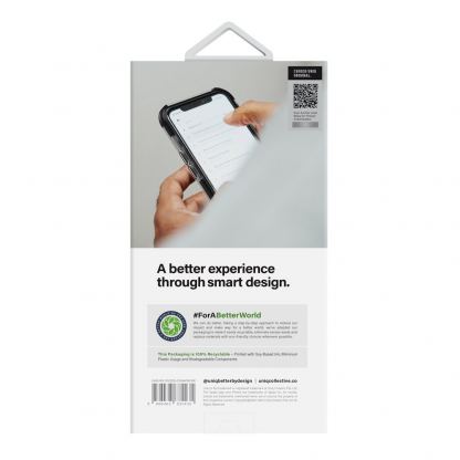 Uniq Combat MagClick Case - хибриден удароустойчив кейс за с MagSafe за iPhone 14 Pro (черен-прозрачен) 5