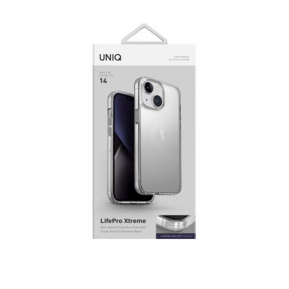 Uniq LifePro Xtreme Case - хибриден удароустойчив кейс за iPhone 14 (прозрачен) 7