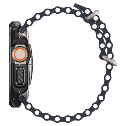 Spigen Tough Armor Case - хибриден удароустойчив кейс с вграден стъклен протектор за дисплея на Apple Watch Ultra 49мм (черен) 6