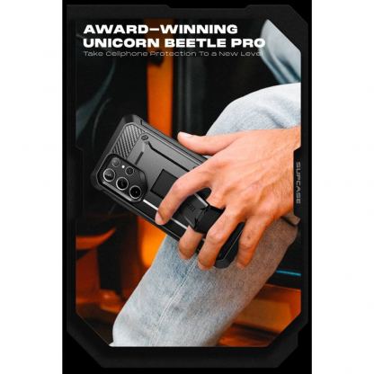 i-Blason SUPCASE Unicorn Beetle Pro Case - удароустойчив хибриден кейс за Samsung Galaxy S23 Ultra (черен) 8