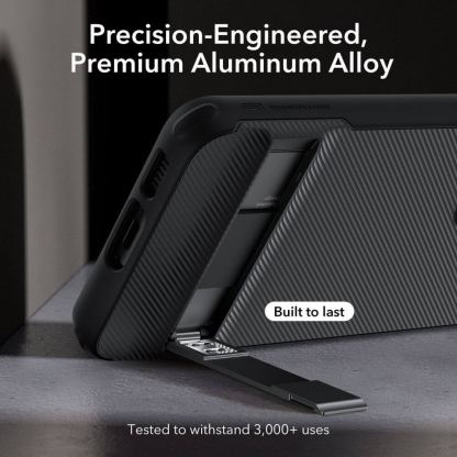 ESR Air Shield Boost Case - удароустойчив хибриден кейс с вградена поставка за Samsung Galaxy S23 (черен) 4