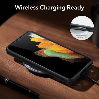 ESR Air Shield Boost Case - удароустойчив хибриден кейс с вградена поставка за Samsung Galaxy S23 (черен) 6