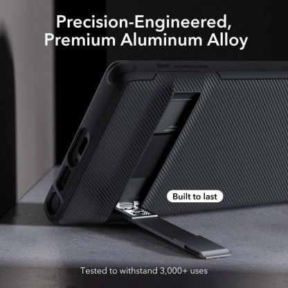 ESR Air Shield Boost Case - удароустойчив хибриден кейс с вградена поставка за Samsung Galaxy S23 Ultra (черен) 3