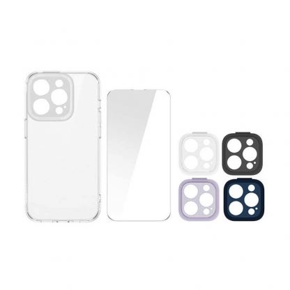 Baseus Illusion Hybrid Protection Set - хибриден удароустойчив кейс и стъклено защитно покритие за дисплея на iPhone 14 Pro Max (прозрачен) 11