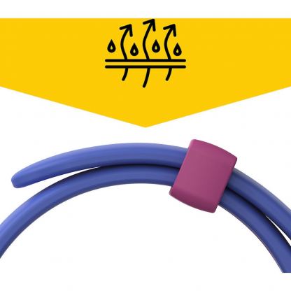 Otterbox All Day Comfort Antimicrobial Strap - изключително здрава силиконова каишка за Apple Watch 38мм, 40мм, 41мм, 42мм (2024) (син-розов) 3