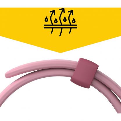 Otterbox All Day Comfort Antimicrobial Strap - изключително здрава силиконова каишка за Apple Watch 42мм, 44мм, 45мм, Ultra 49мм (розов) 3