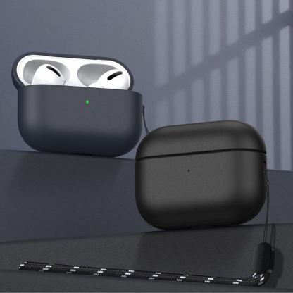 Dux Ducis AirPods Pro 2 Plen Serires Premium Case - силиконов (TPU) калъф с връзка за ръка за Apple AirPods Pro 2, AirPods Pro (тъмносин) 3